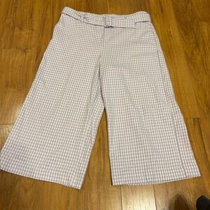 Ann Taylor Purple Houndstooth Trousers